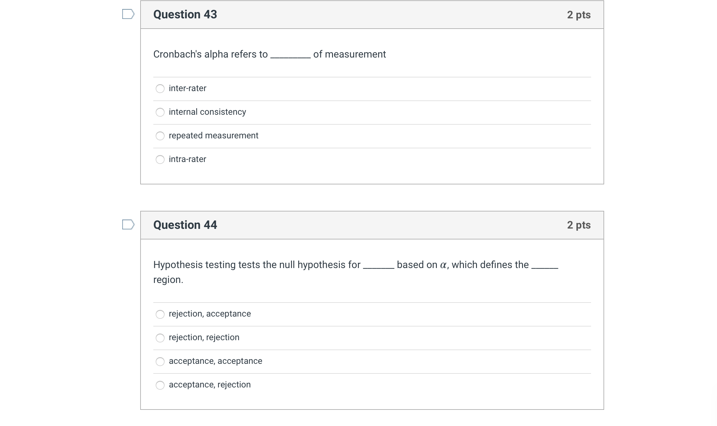 kind of correlation coefficient, true or false. O O true O false