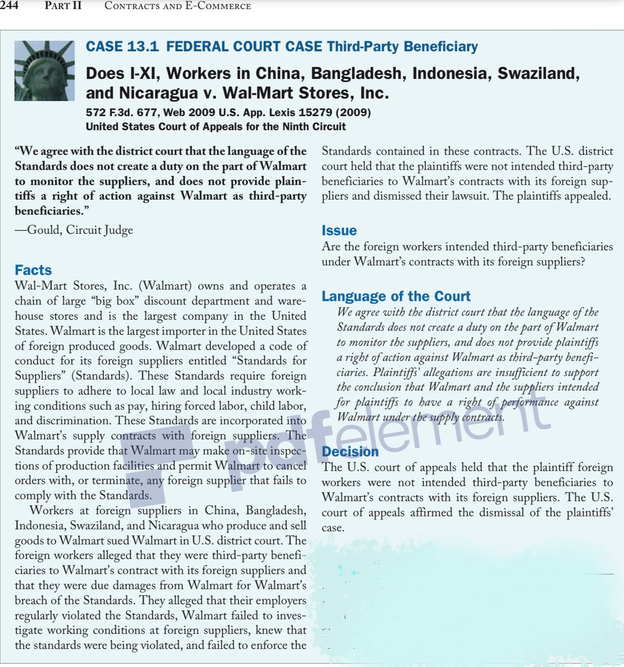 Using the rules about third-party beneficiaries, can the plaintiffs successfully sue Wal-Mart?