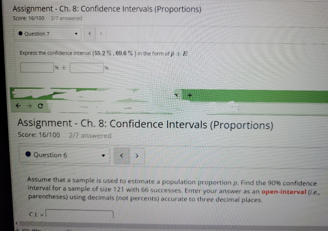 please show step by step for question 6 and 7. please and