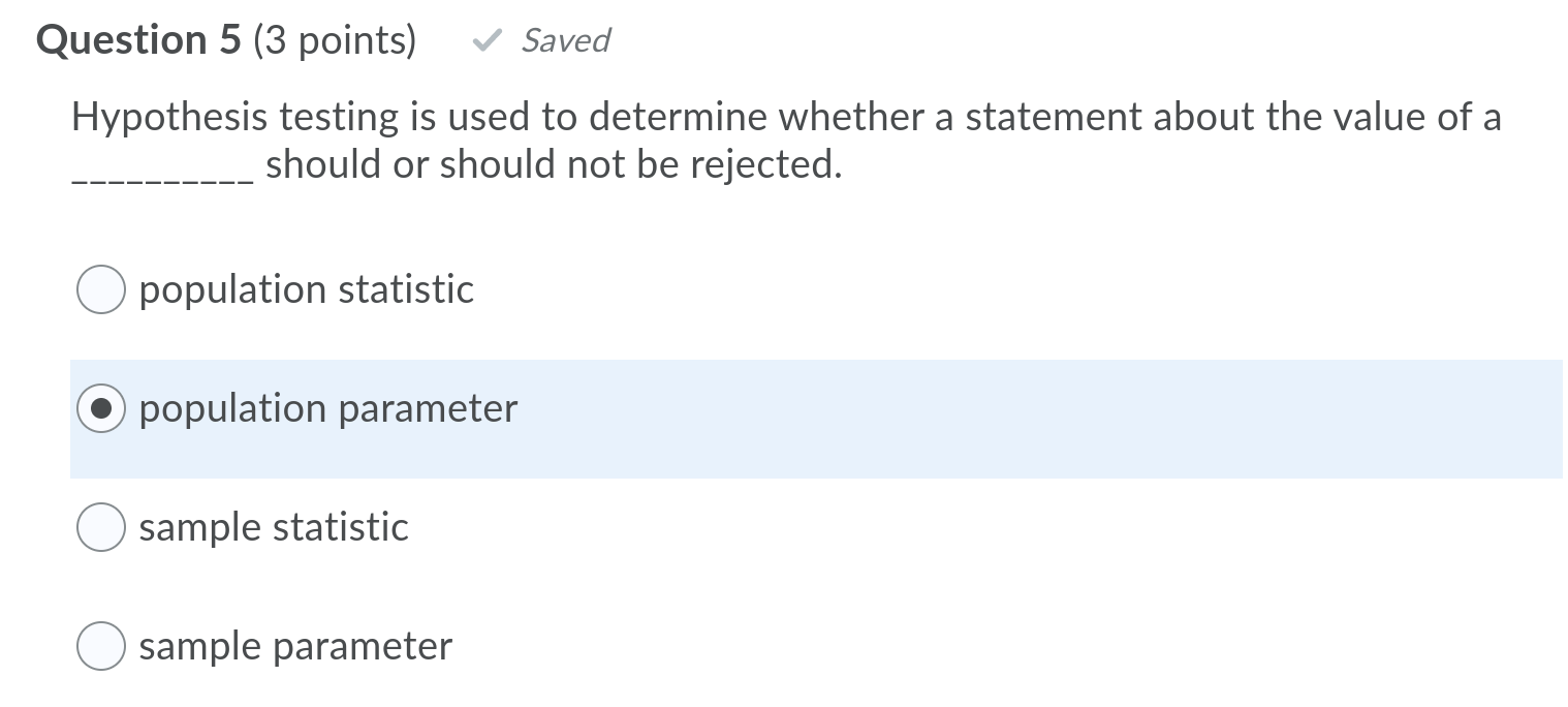 population mean when the population standard deviation is known, if the test