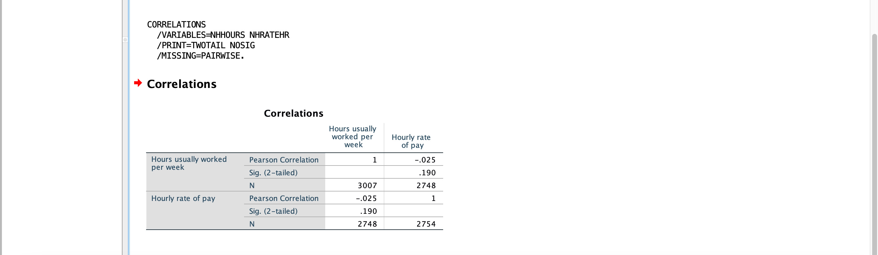 Use Master Data File and SPSS. Compute r (a bivariate Pearson's two-tailed