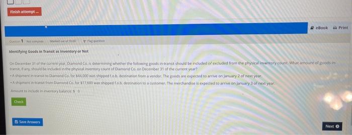  Doentifying Goods is Transit as inventory or Not trams, targs shoud