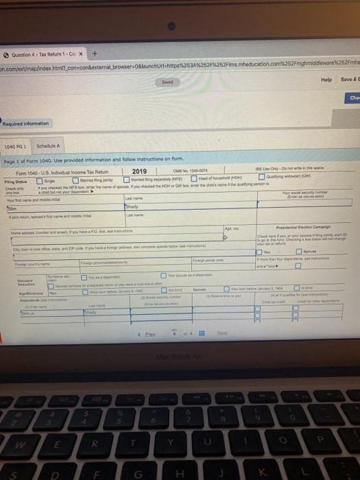 Shady Slim with his tax situation. Please assume that his gross income