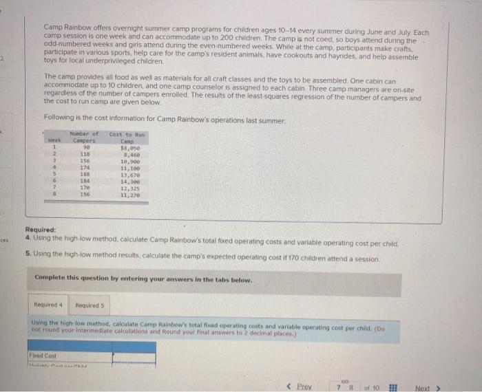  2 Camp Rainbow offers overnight summer camp programs for children ages