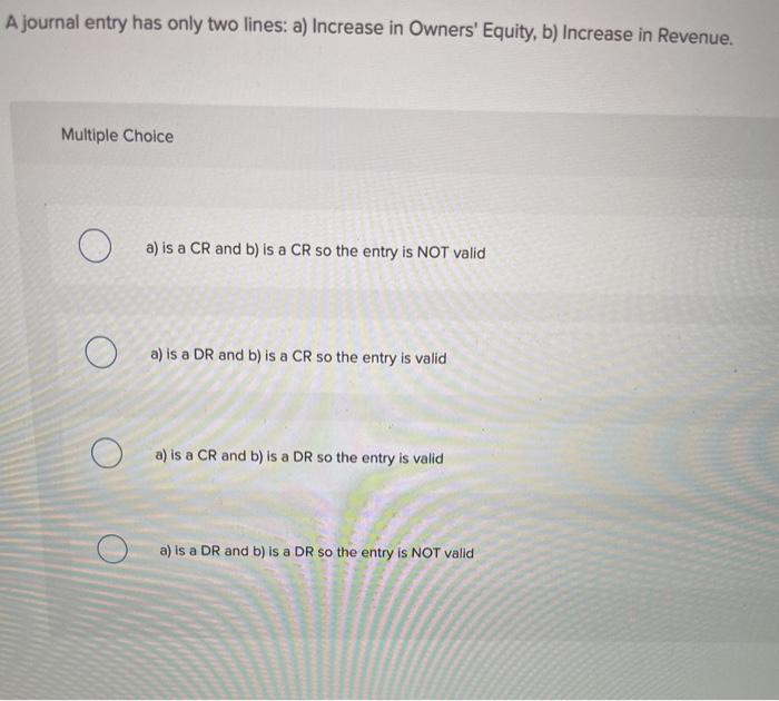 a DR and b) is a CR so the entry is valid