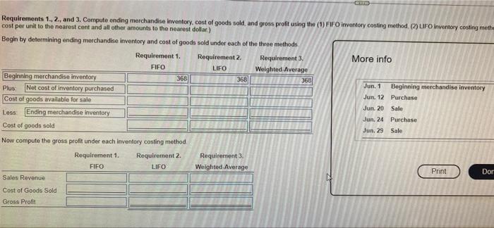 mer cost per unit to the nearest cent and all other amounts