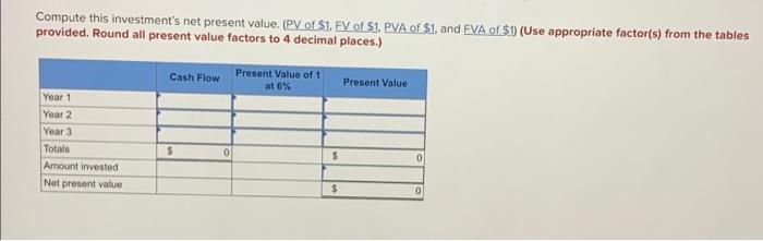 [The following information applies to the questions displayed below.] Following is information