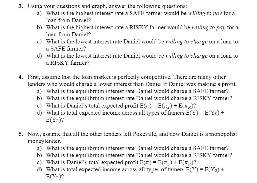  3. Using your questions and graph, answer the following questions: a)