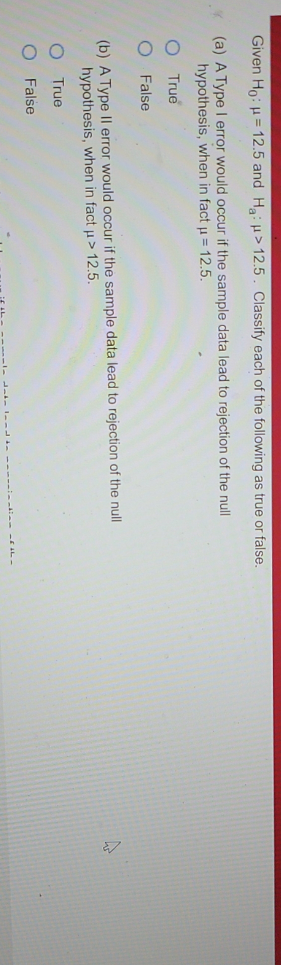 part c a correction decision would occur if the sample data lead