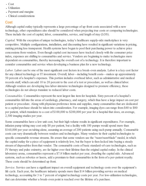 (2013). The New Break-Even Analysis. Hfm (Healthcare Financial Management), 67(12) Pages 1-6.