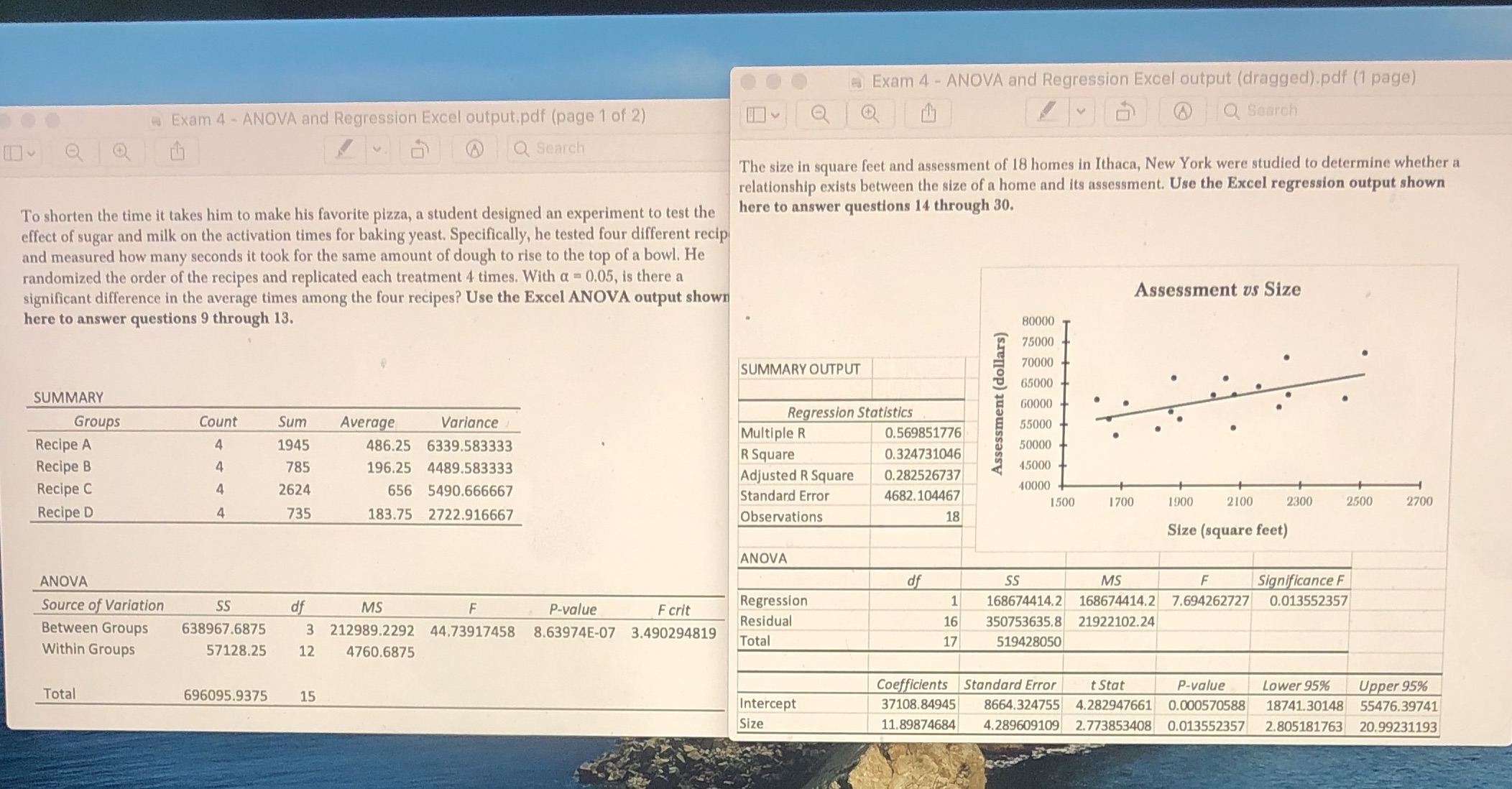 What is the test static value for the hypothesis test concerning the