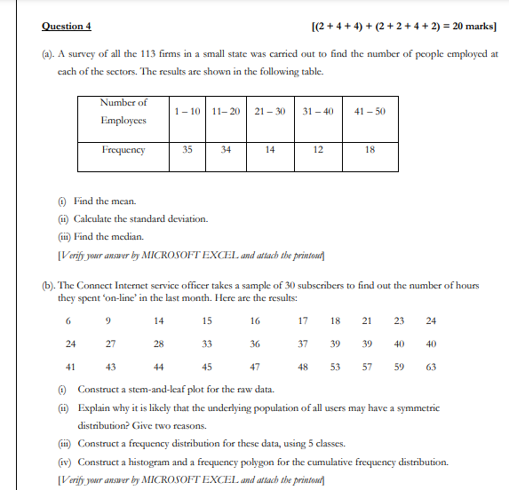  Question 4 [(2 + 4 + 4) + (2 + 2