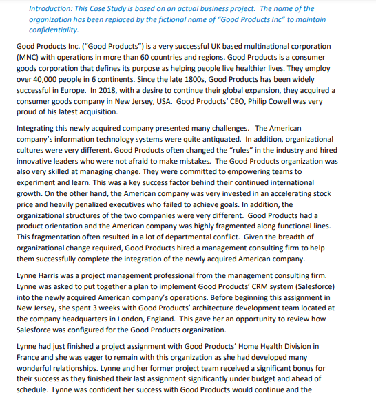 IN YOUR OWN LANGUAGERead the case study provided very carefully and answer
