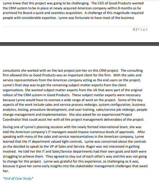 What do you think is the most important constraint of the CRM