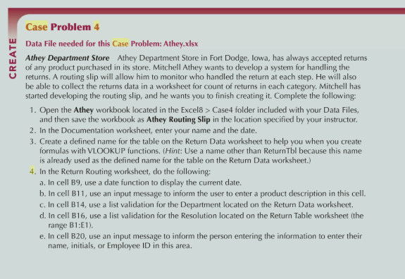 and VLOOKUP functions to determine what to do with the returns. Use