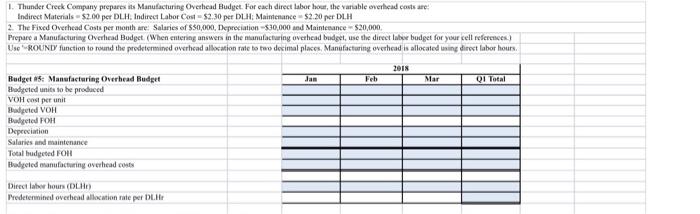 and formulas please!! :) Please us cell refemces so i can understand