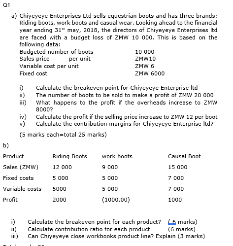  Is it possible to have the answer typed here? Q1 a)