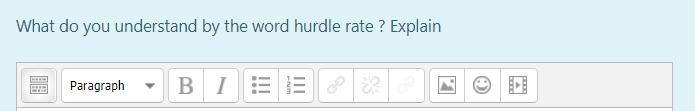 What do you understand by the word hurdle rate ? Explain Paragraph