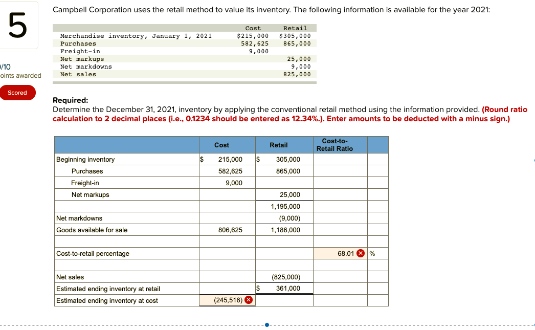  Back This window shows your responses and what was marked correct