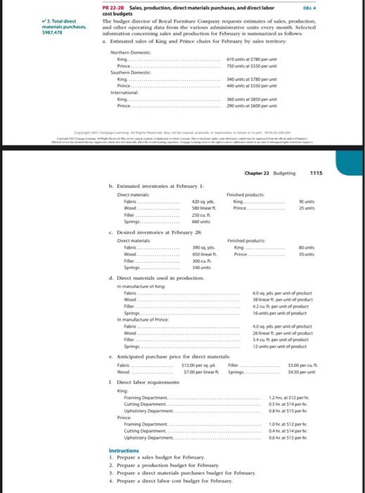  Answer problem for a thumbs up!! Total direct material purchases PR