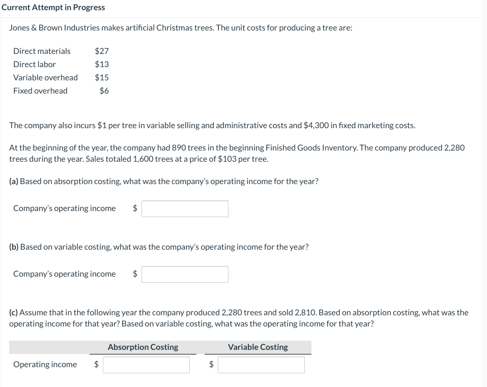  Current Attempt in Progress Jones & Brown Industries makes artificial Christmas