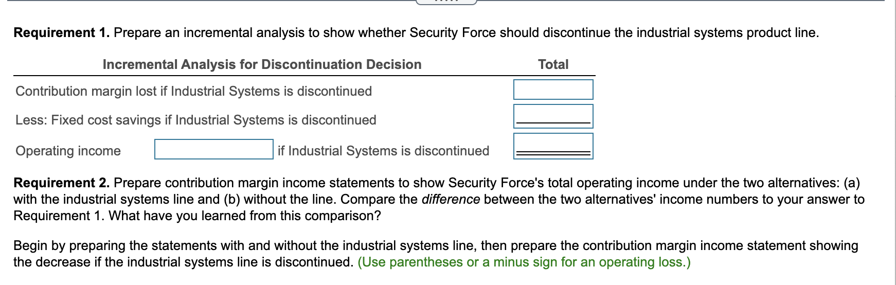 Household Systems Systems Company Total 6 7 Sales revenue $ 280,000/ $