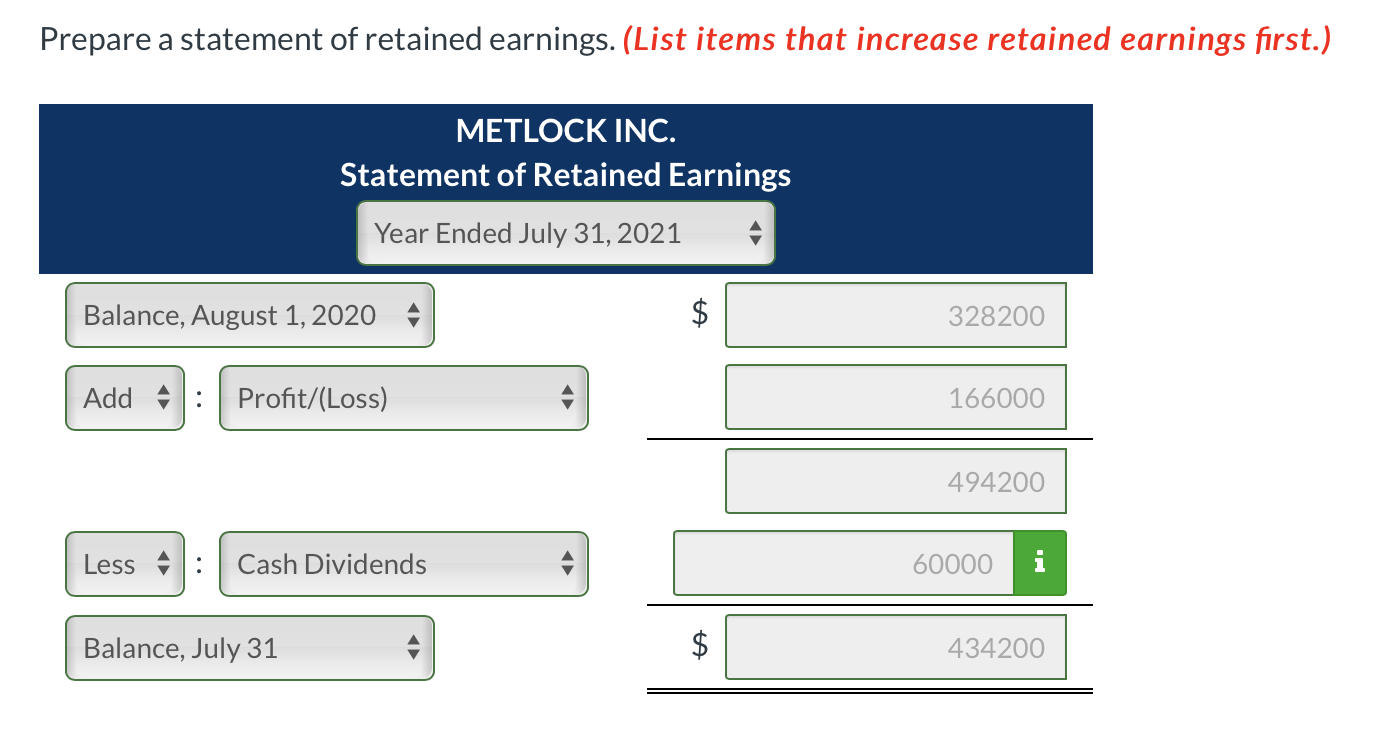 tax expense, at its fiscal year end, July 31, 2021. The following