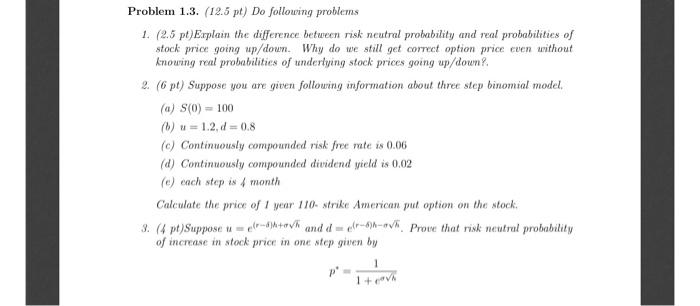 difference between risk neutral prolubility and real probabilities of stock price going