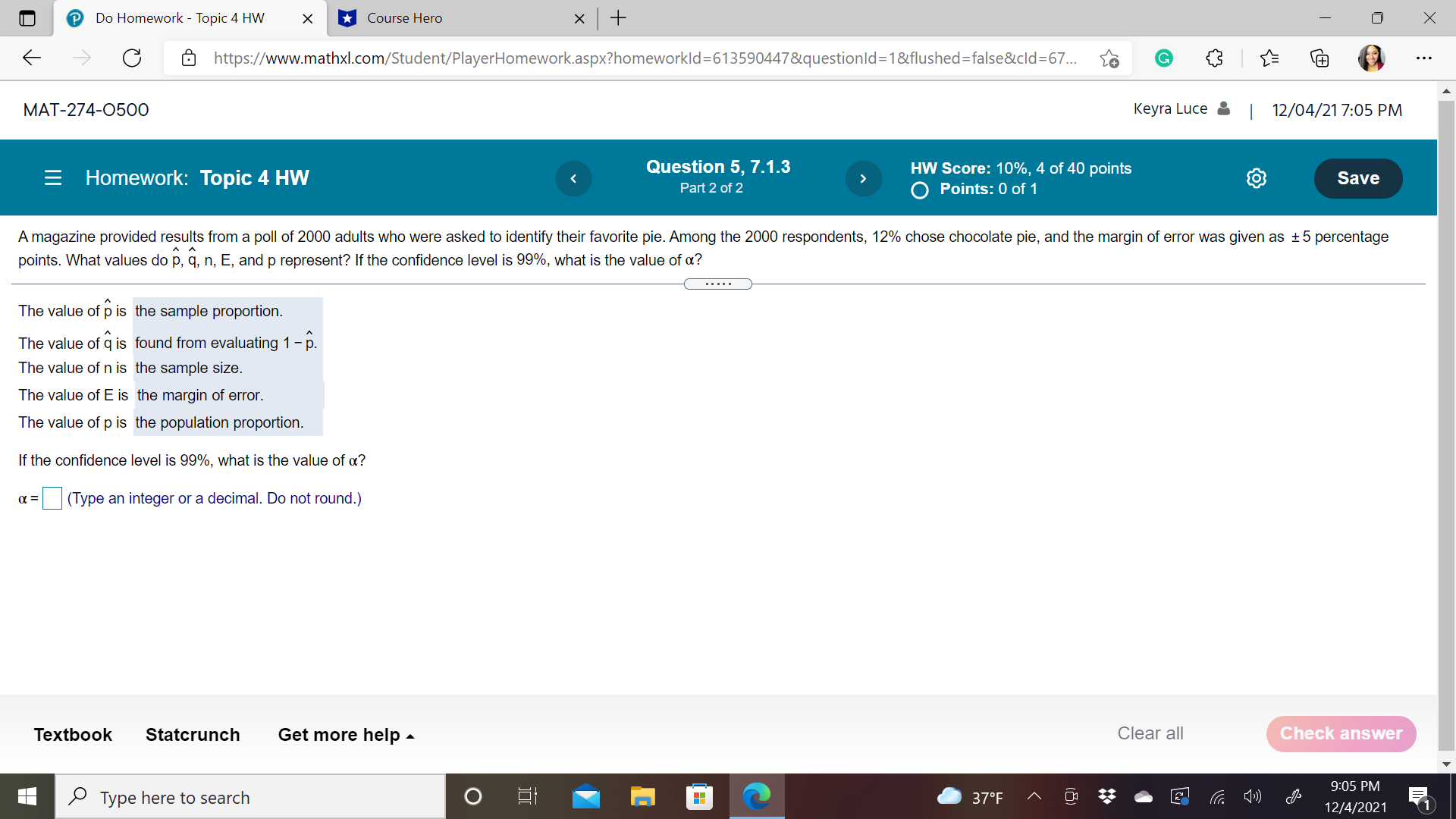  Do Homework - Topic 4 HW X *Course Hero X +