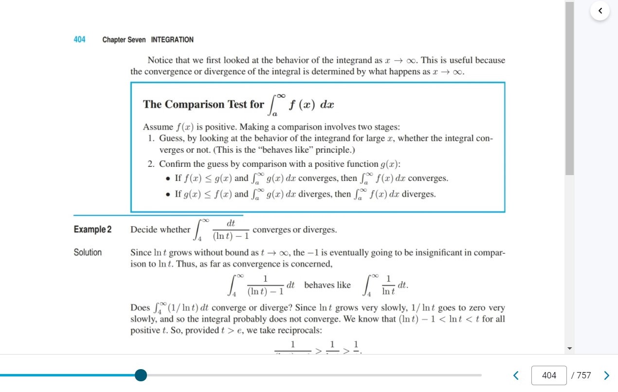 the explanation. 1. Determine Whether the following integTals converge. Explain Why each