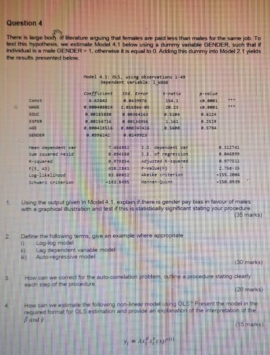 please can you answer this question Question 4 There is large body