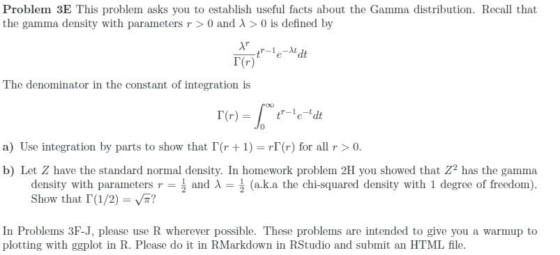  Problem 3E This problem asks you to establish useful facts about