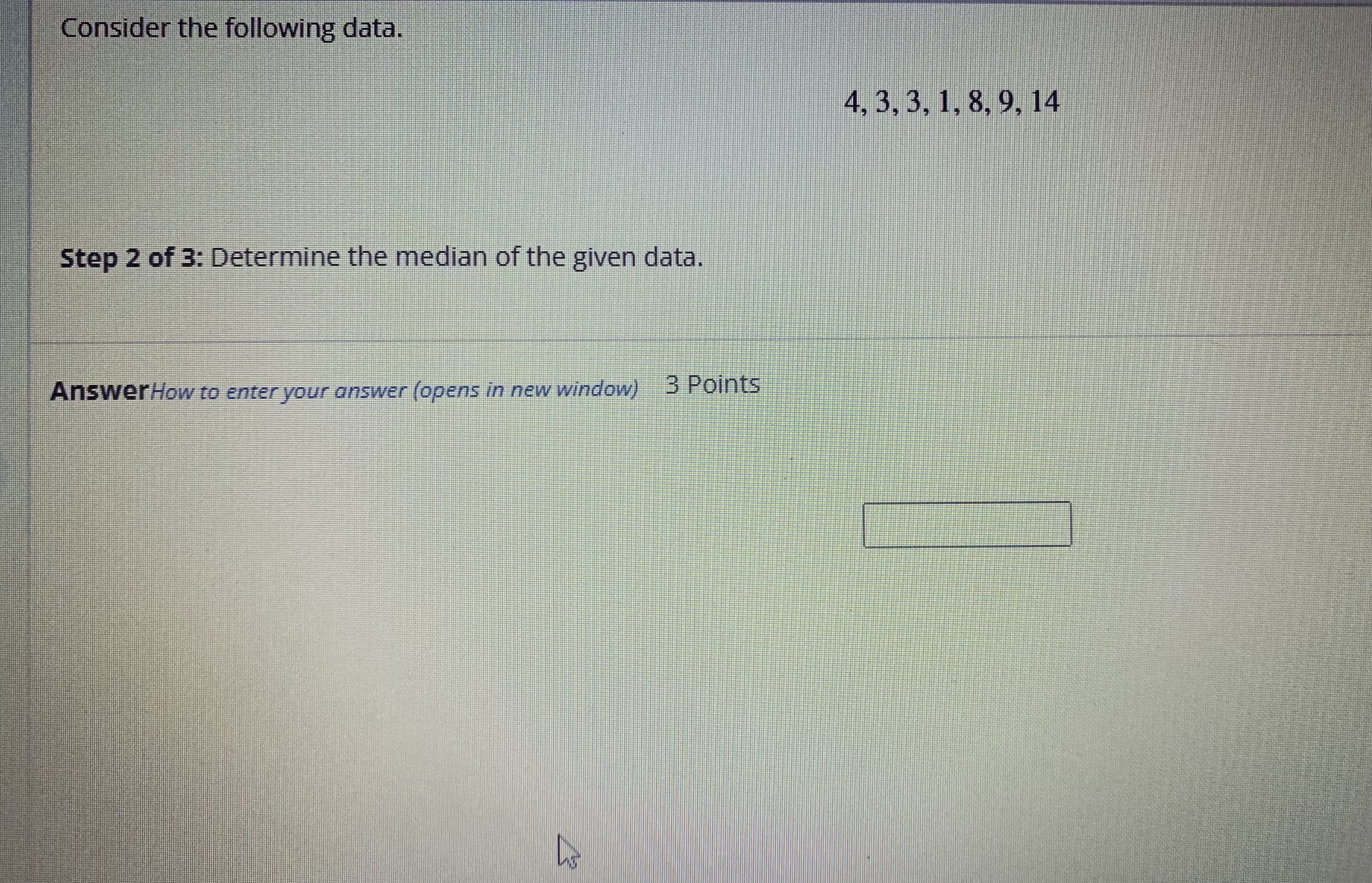 explaining please. COrbluCI TIC inowing uata. 4, 3, 3, 1, 8, 9,