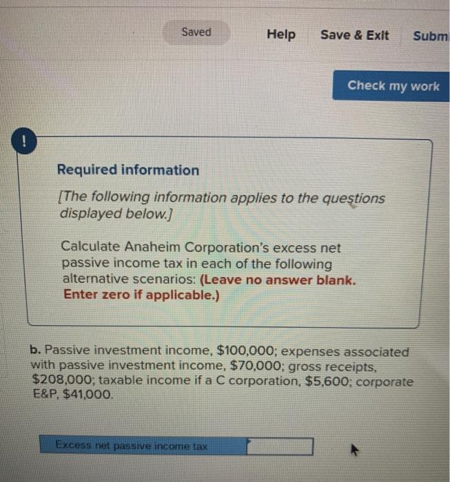 information [The following information applies to the questions displayed below.] Calculate Anaheim