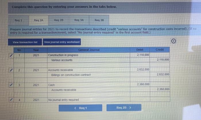 project completion; loss projected on entire project (L06-8, 6-9) On February 1