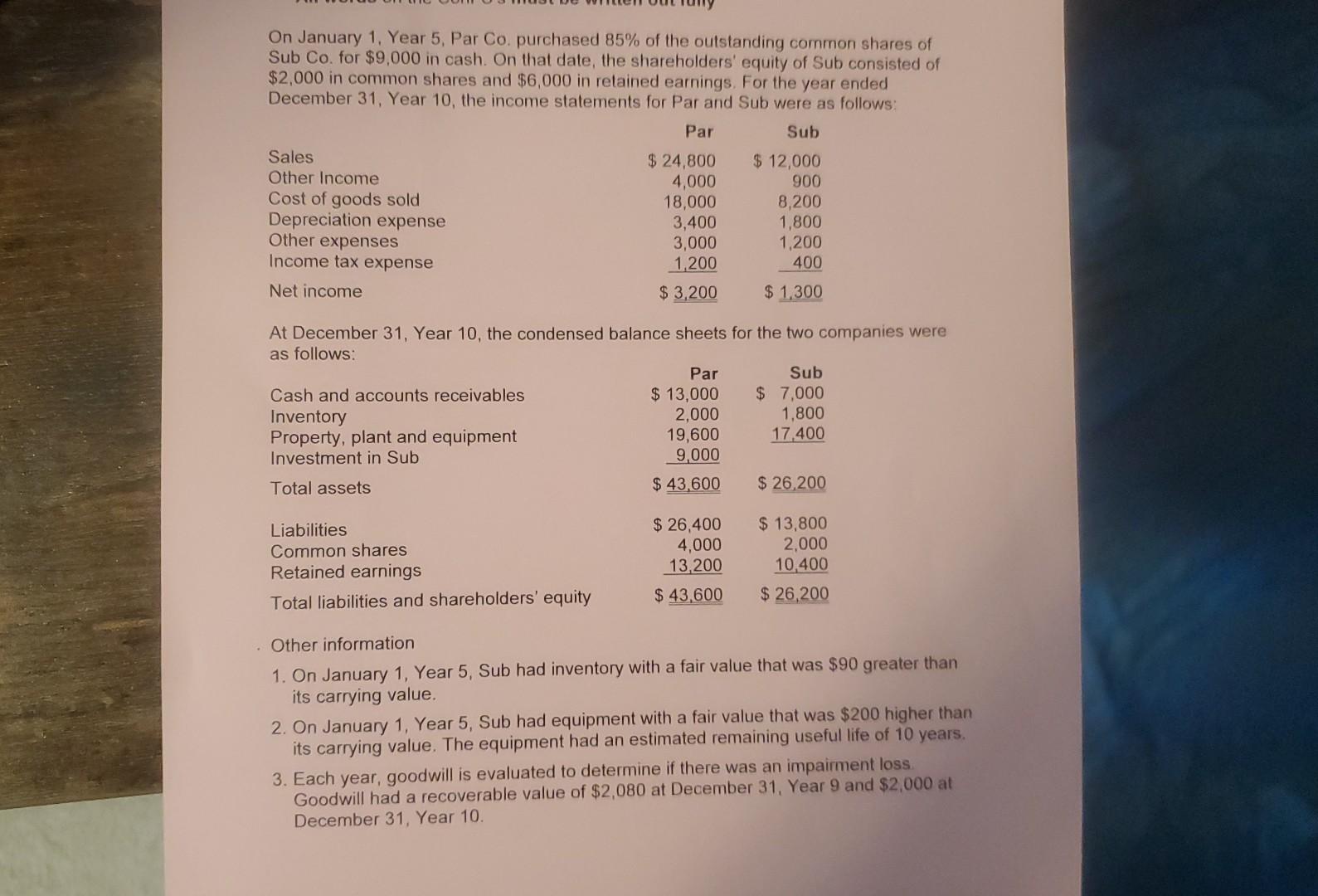  please provide all steps, calculation, and explanation. please provide all schedules