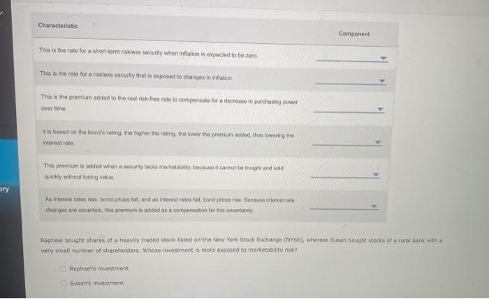  Characteristic Component This is the rate for a short-terroriskless security when