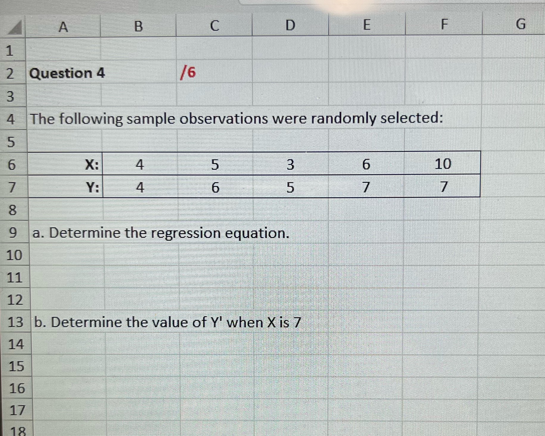 A B C D E F G 2 Question 4 /6