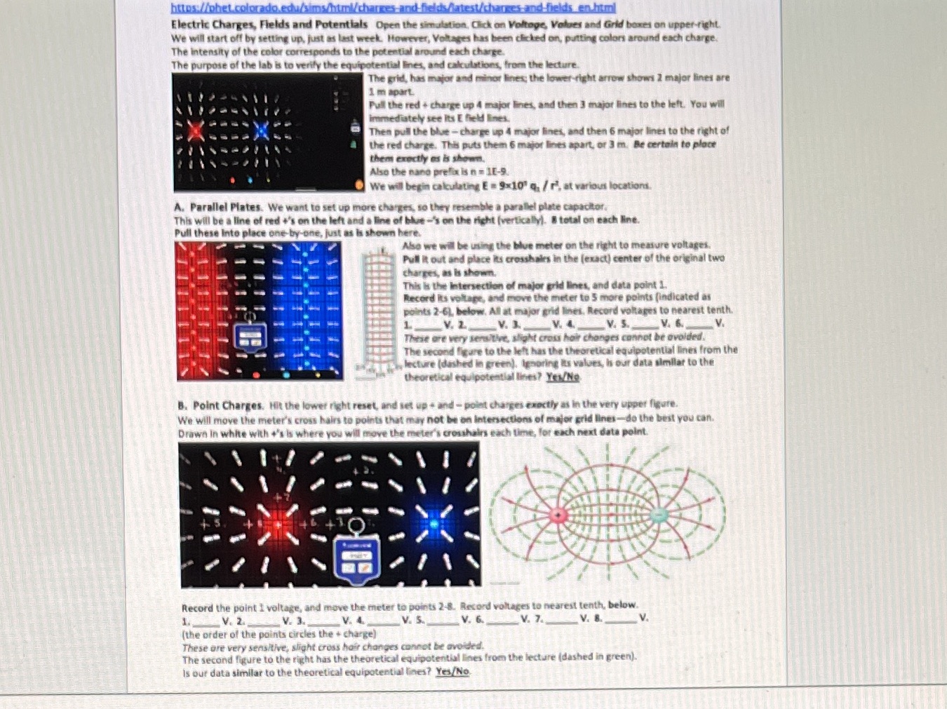 https://phet.colorado.edu/sims/html/charges-and-fields/latest/charges-and-fields_en.html https://phet.colorado.edu/sims/html/charges-and fields./latest/charges.and fields_en.html Electric Charges, Fields and Potentials Open the simulation,