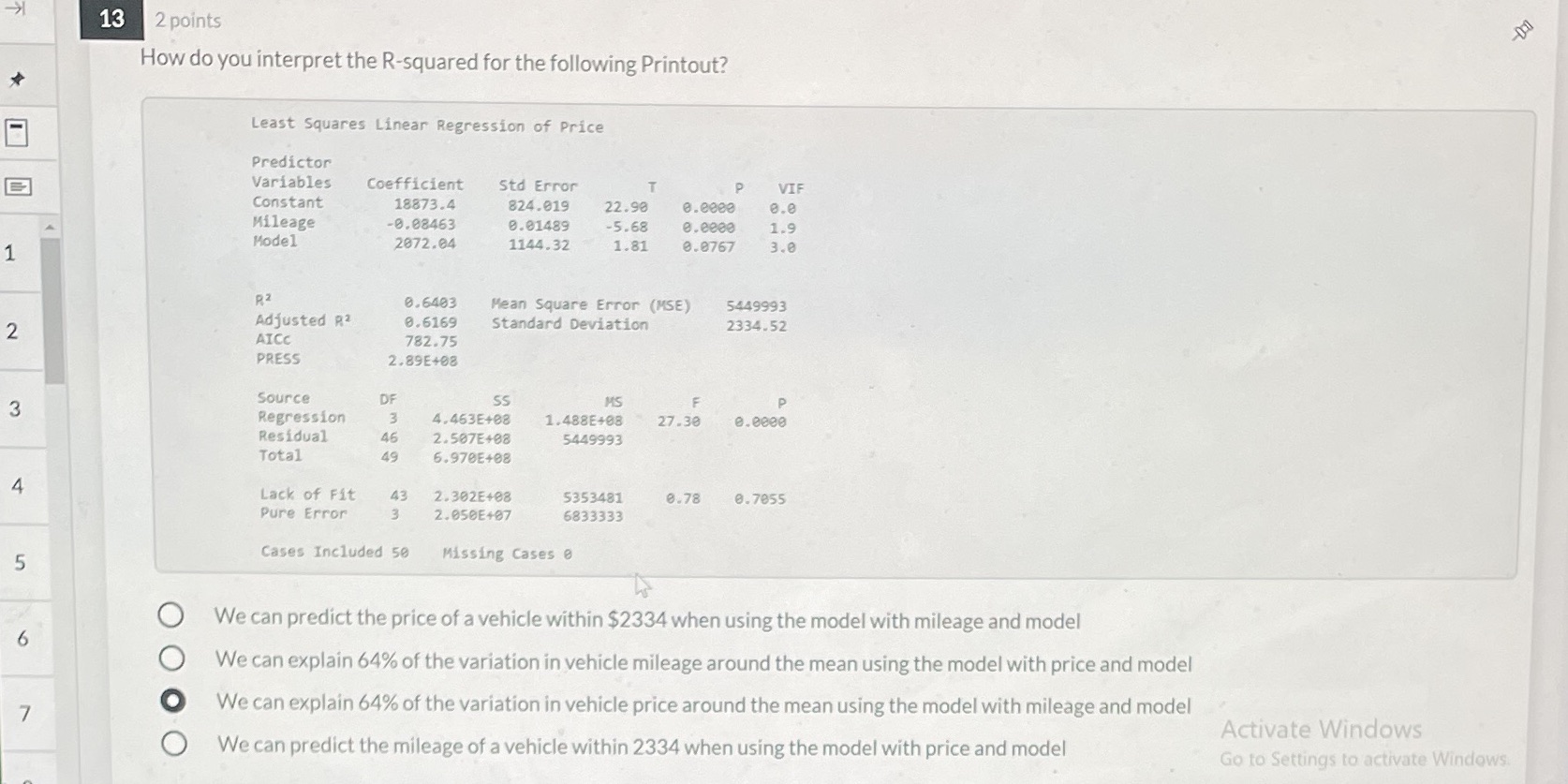 Can I get help explaining this. I think it's C but I