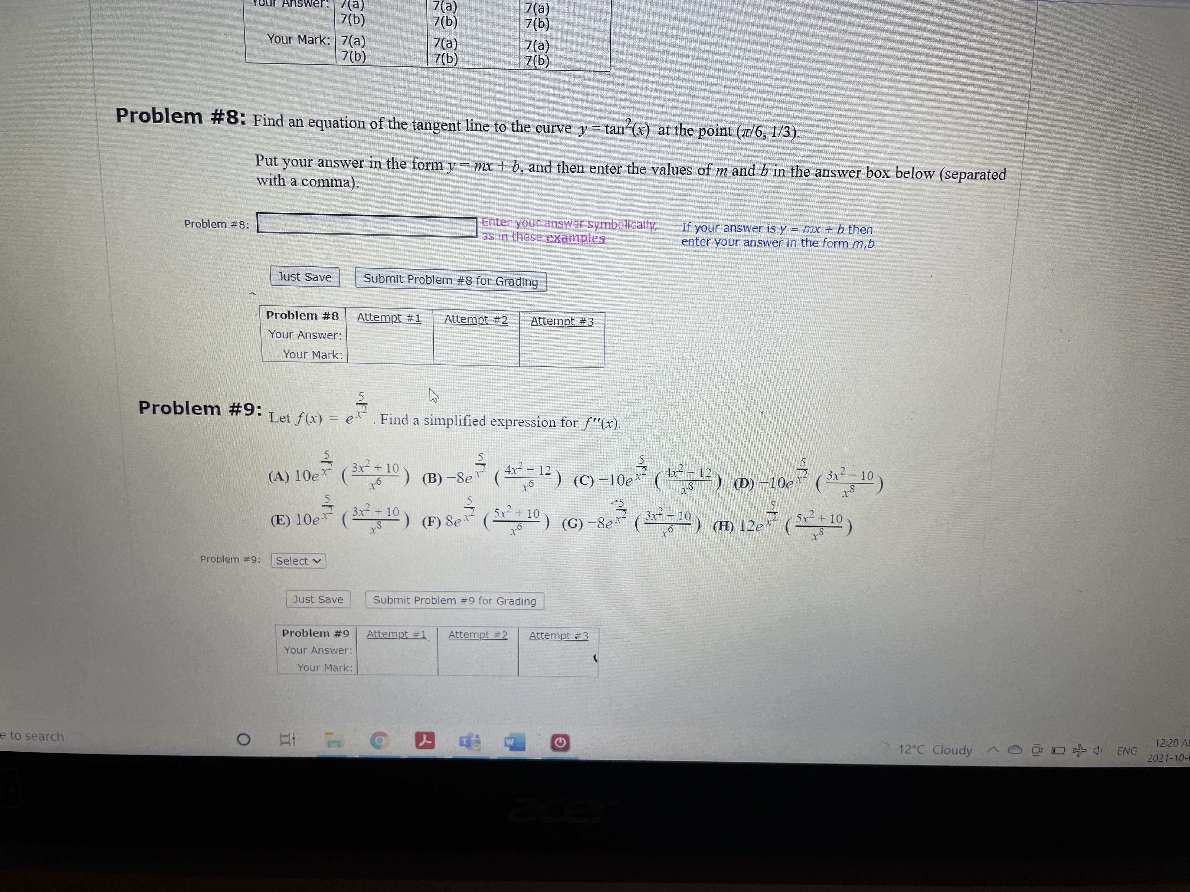 /(a) 7(a) 7(a) 7(b) 7(b) 7(b) Your Mark: |7(a) 7(a) 7(a)