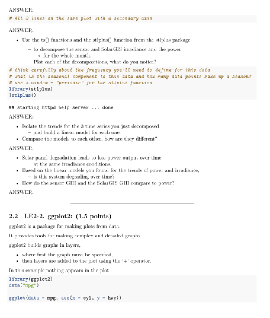 world time series. We'll be using one month of power and weather