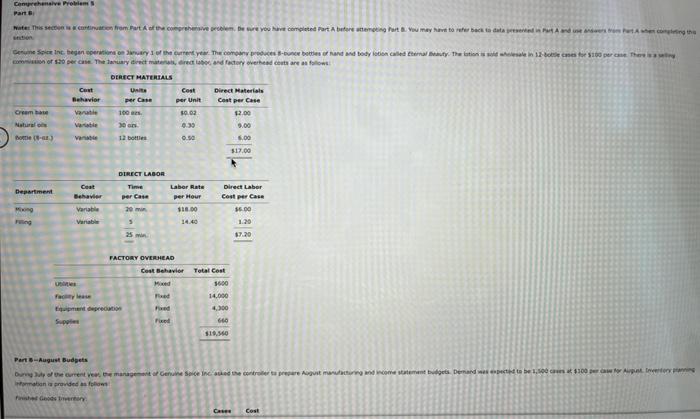 please complete #9 Congrehensive Problems Part Wat This een from Put of