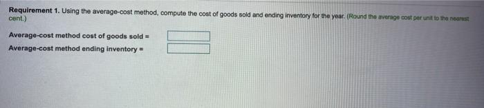 FIFO method, compute the cost of goods sold and ending inventory for