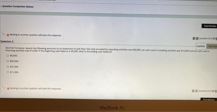 1 The appropriate section in the statement of cash flow for reporting