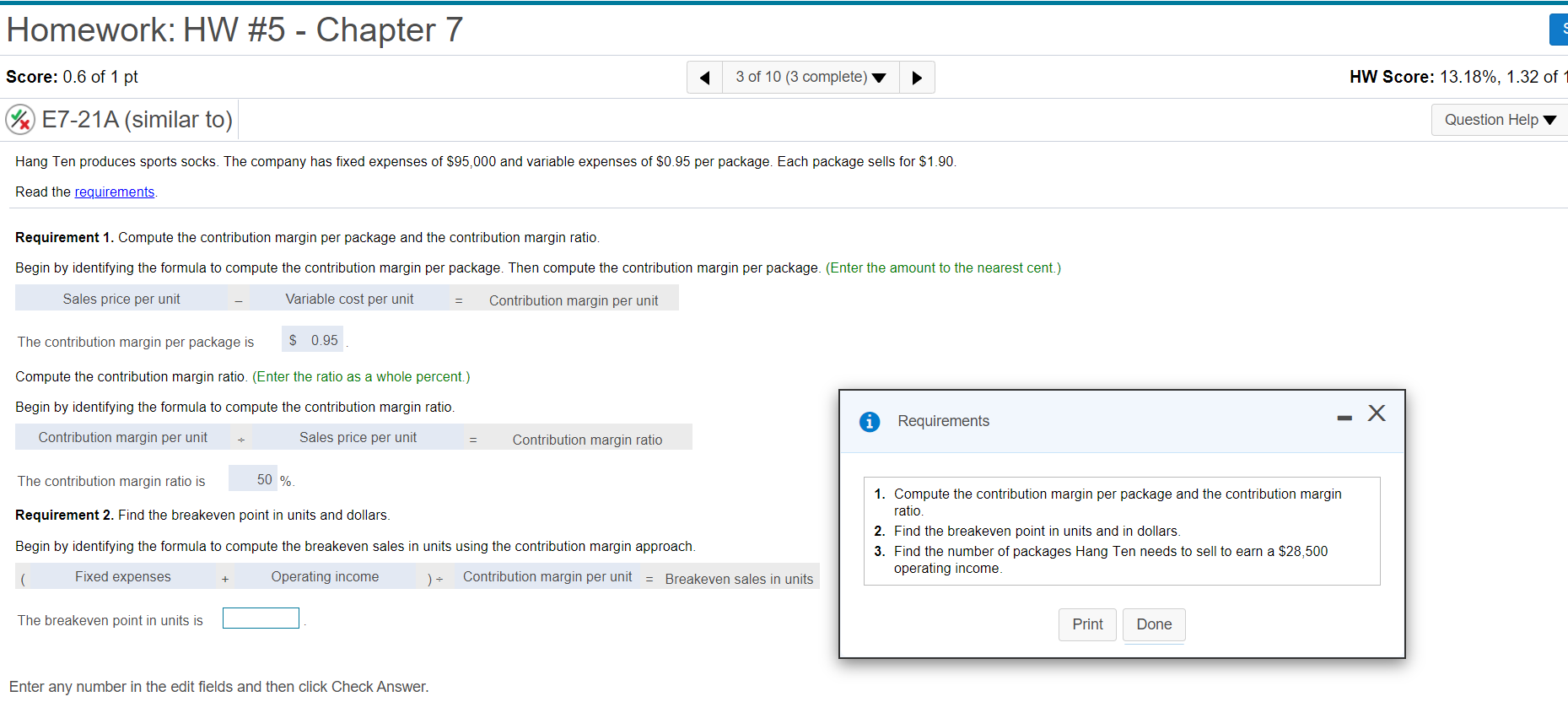 All requirements pls Homework: HW #5 - Chapter 7 S Score: