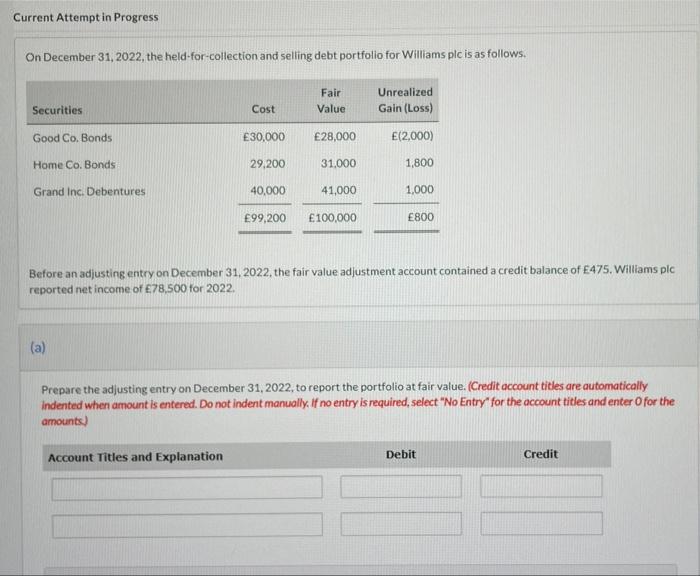  Current Attempt in Progress On December 31, 2022, the held-for-collection and