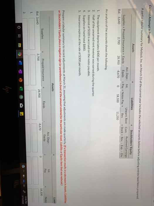  Current Attempt in Progress A partial tabular summary for Metlock, Inc.
