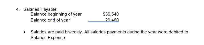 balance in each situation. Assume that statements and adjusting entries are prepared