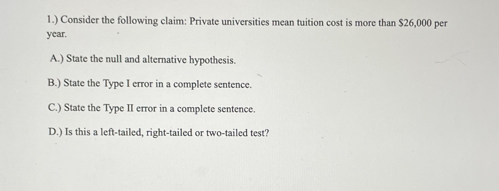 I need help with this question on this review packet of my